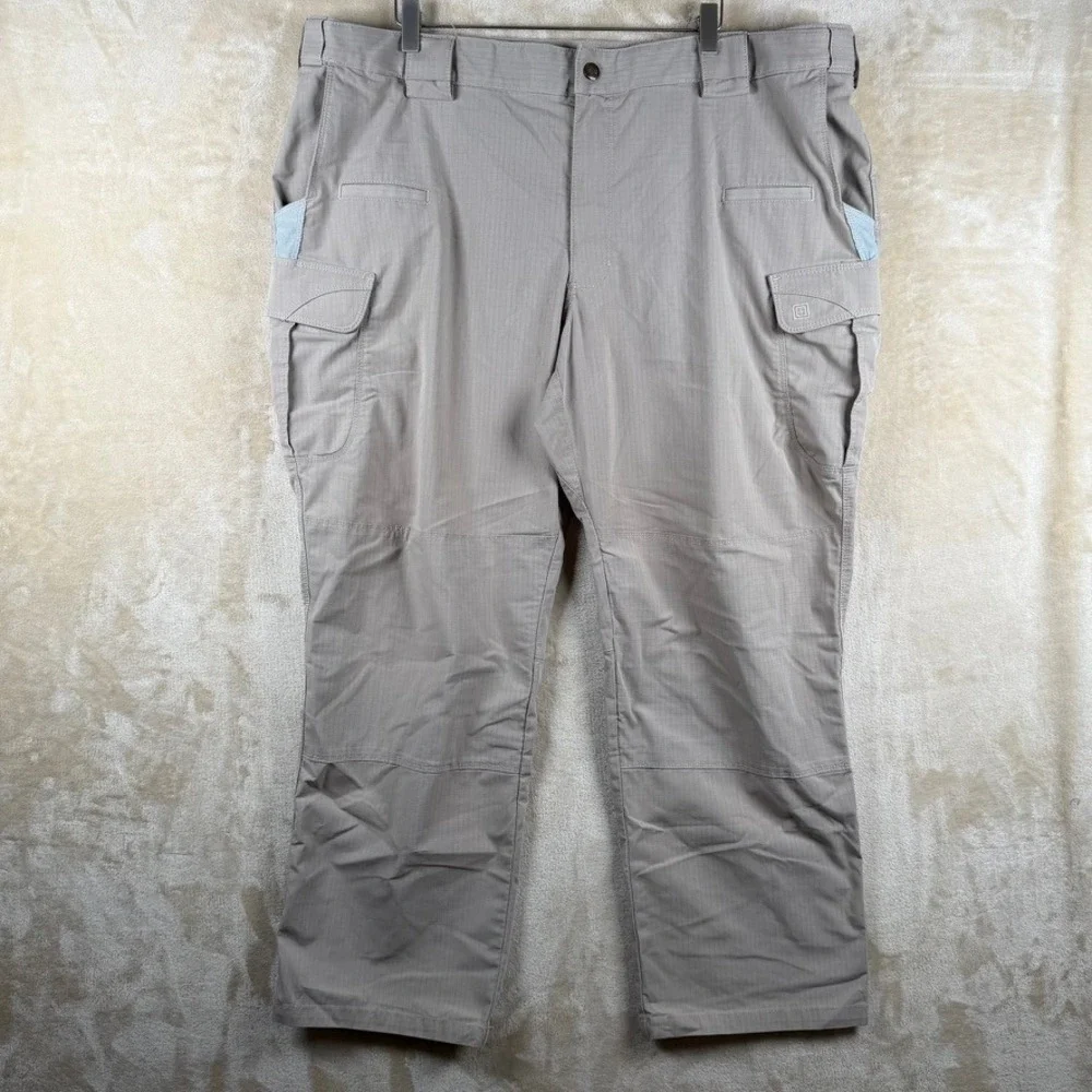 5.11 Tactical Mens 44x30 Khaki Ripstop Cargo Pants Tan Workwear Utility Pockets